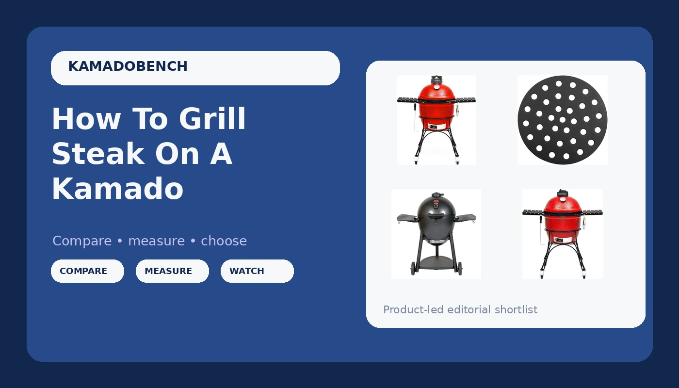 How To Grill Steak On A Kamado - KamadoBench review with measurements and honest opinion